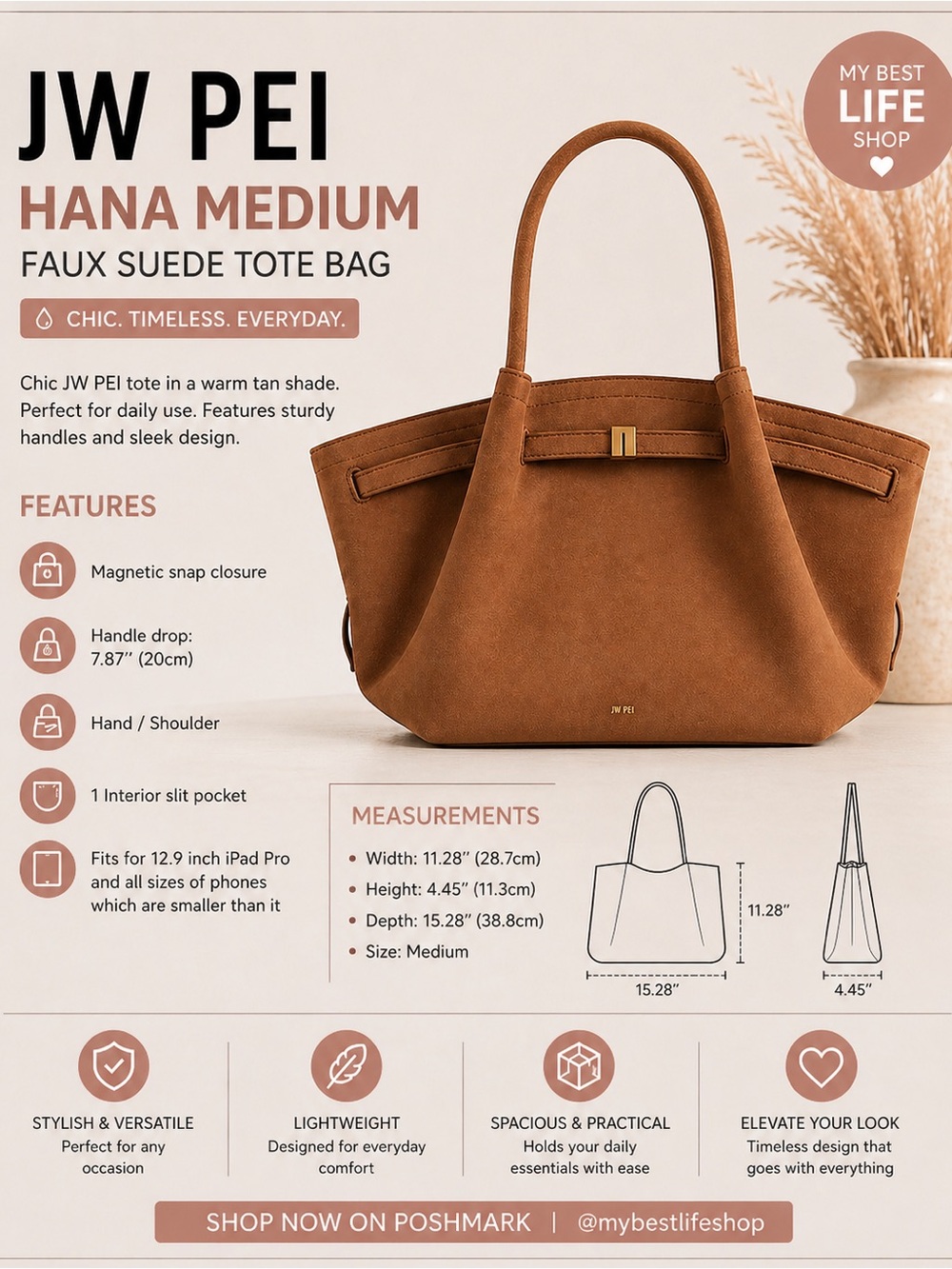 JW PEI Tan Tote Bag